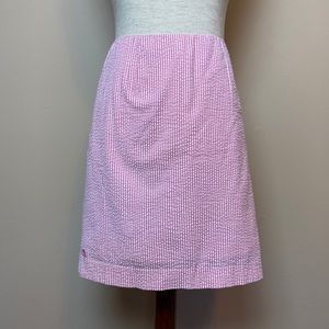 Lilly Pulitzer Pink Striped Seersucker Skirt